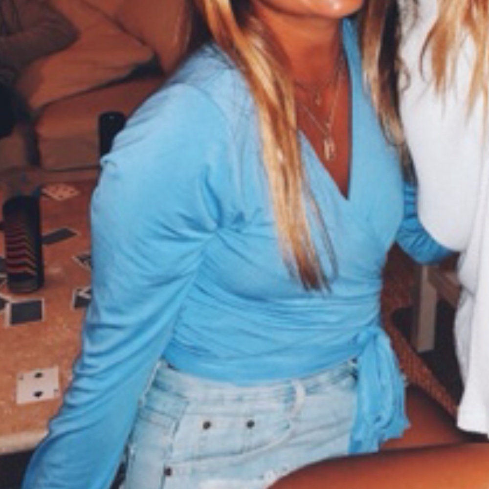 Blue Wrap Shirt